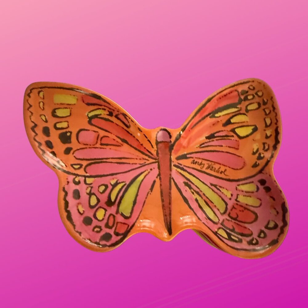 Andy Warhol X CB2 -  Pop Art Butterfly Appetizer Plates - Set of 8 MCM